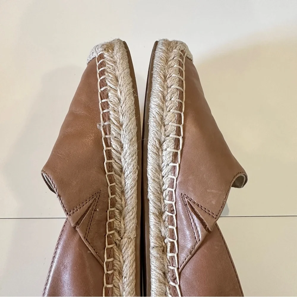 Sam Edelman Women’s Kesia Light Brown Genuine Leather Espadrille Flats sz 7M
